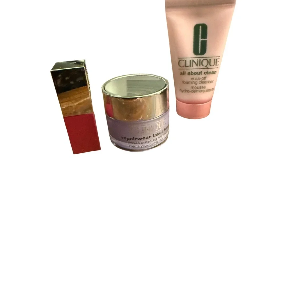 New Clinique Repairwear Laser Focus Eye Cream 0.5 oz plus bonuses lip &face